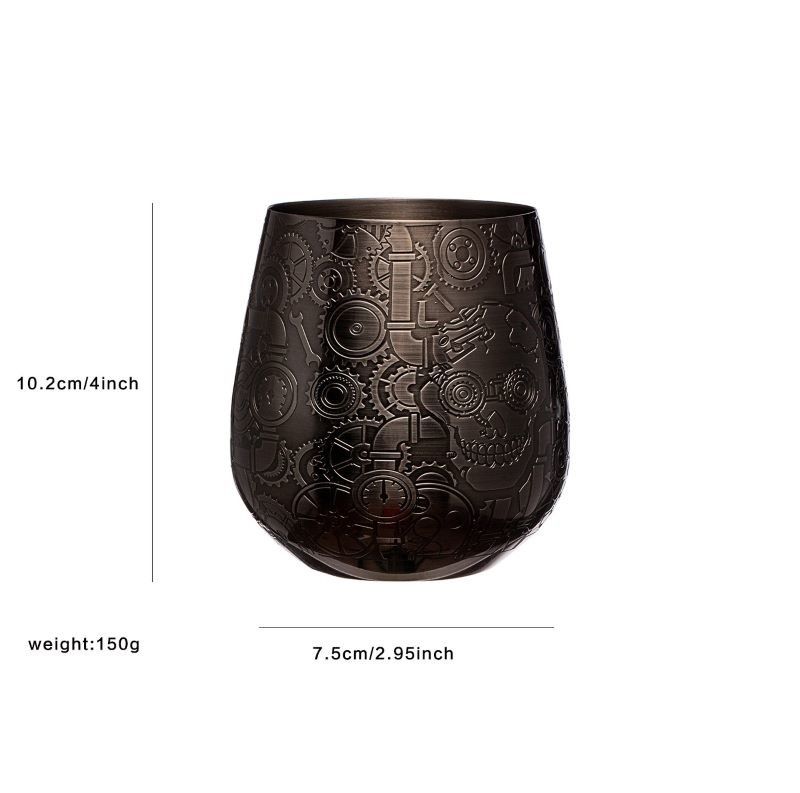 Premium 304 Edelstahl Wein Glas Ei-Form Tasse Unzerbrechliche tragbare Wein Tumbler