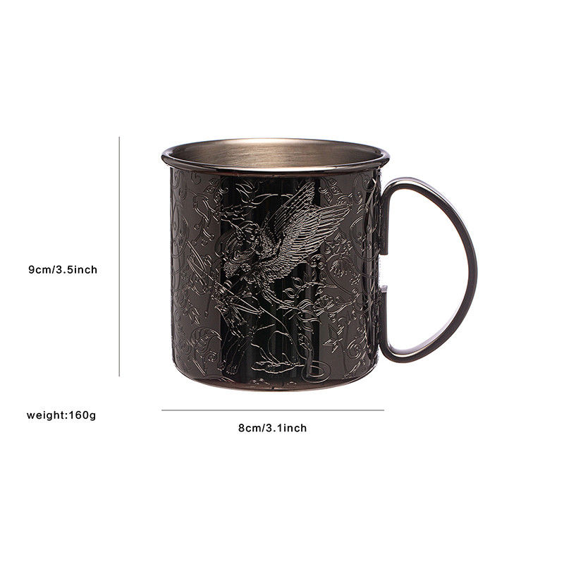 LFGB Edelstahl Weinglas Schwarze Maulbecher für Cocktail Hochzeitsgeschenk Getränke