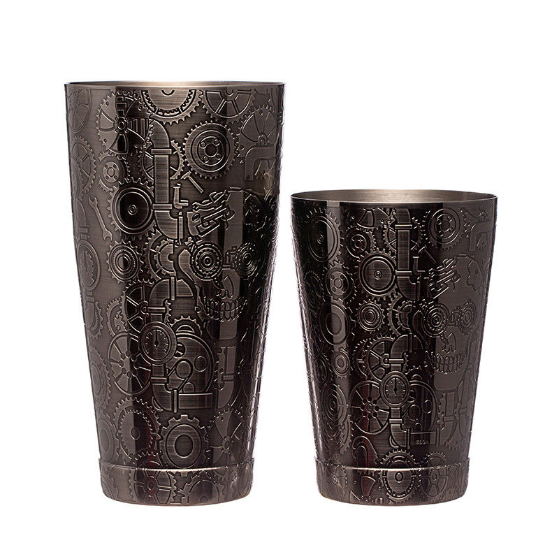 Lebensmittelqualität Schwarzer Cocktail Shaker aus Edelstahl Custom Boston Shaker für Bar Party