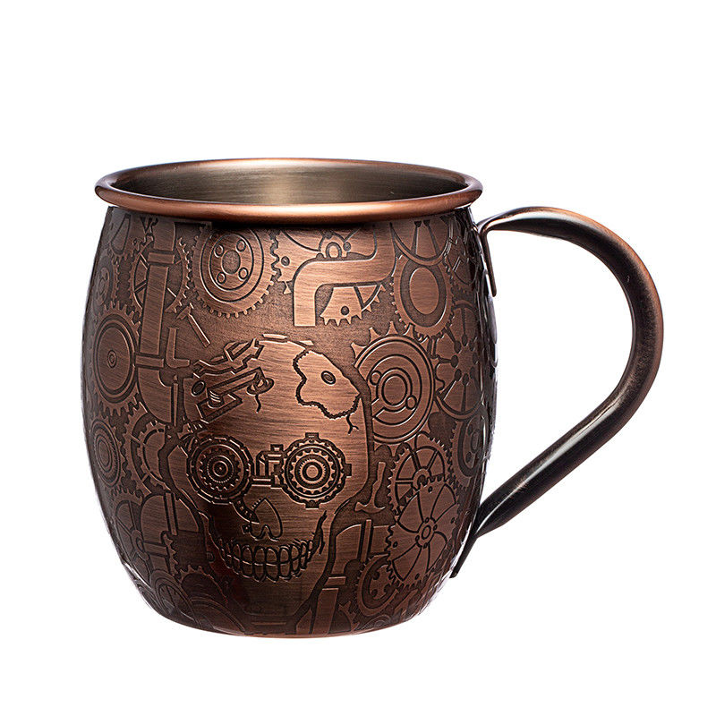 18 Oz Hammered Edelstahl Kupferbecher 304 Edelstahl Korrosionsbeständig