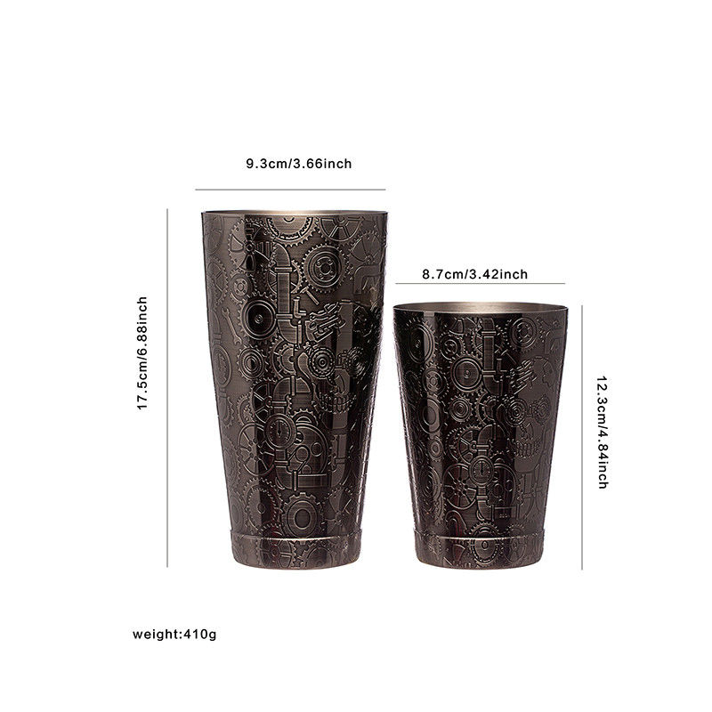 Antike schwarze Cocktailmischer-Set Barkeeper Kit Cocktailmischer-Set zum Mischen von Getränken