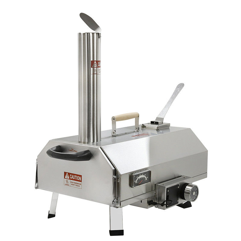 12-Zoll-Pizzoofen mit Holzverbrennung automatischer rotierender Outdoor-Pizzoofen für Hinterhof Camping