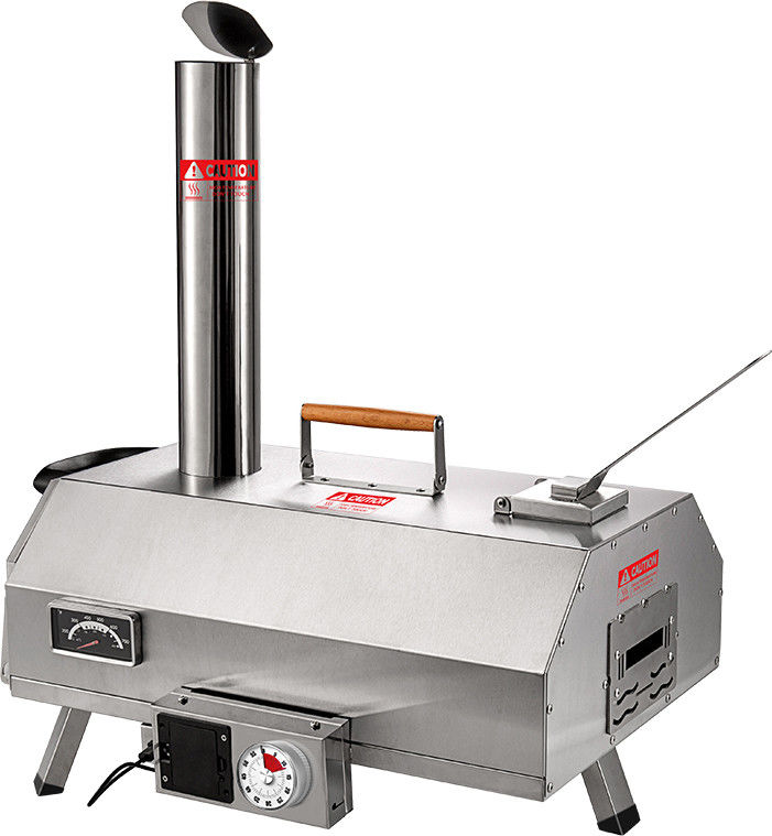 12-Zoll-Pizzoofen mit Holzverbrennung automatischer rotierender Outdoor-Pizzoofen für Hinterhof Camping