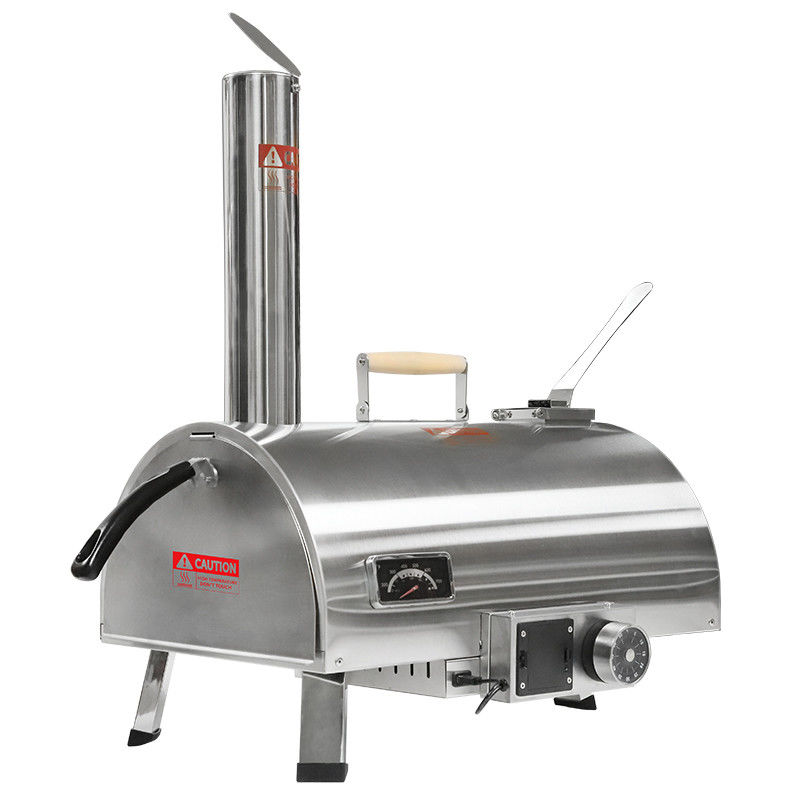 12 Zoll automatischer rotierender Outdoor-Pizzoofen Tragbarer Holz-Pizzoofen