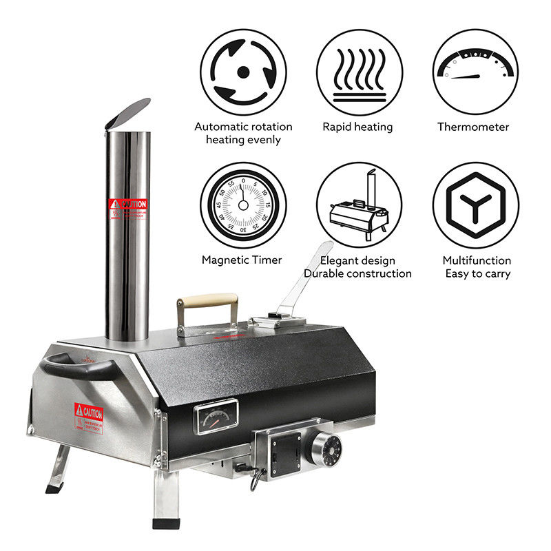 Außen-Pizza-Ofen Holzbrenner Toaster Pizza-Ofen Authentische Steingebäckte Pizzen Für Hinterhof Camping